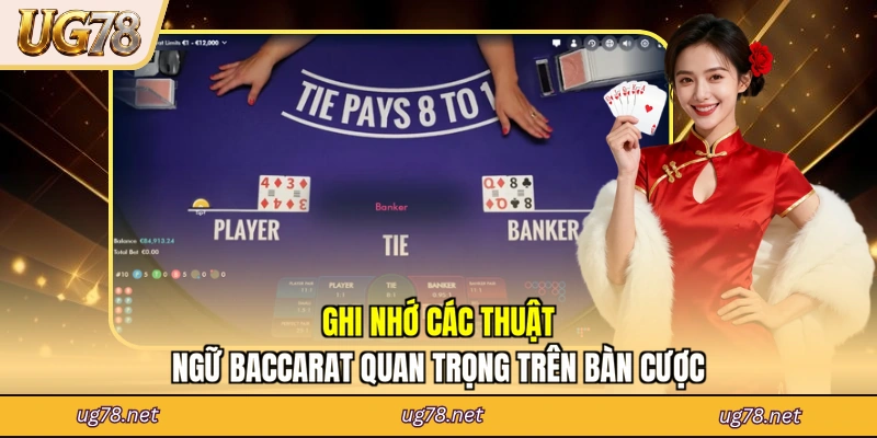 Ghi nhớ các thuật ngữ Baccarat quan trọng trên bàn cược