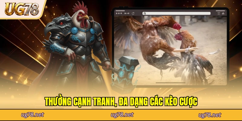 Thưởng cạnh tranh, đa dạng các kèo cược